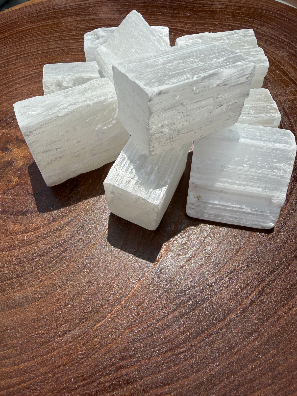 Rough Selenite Rectangle Cubes