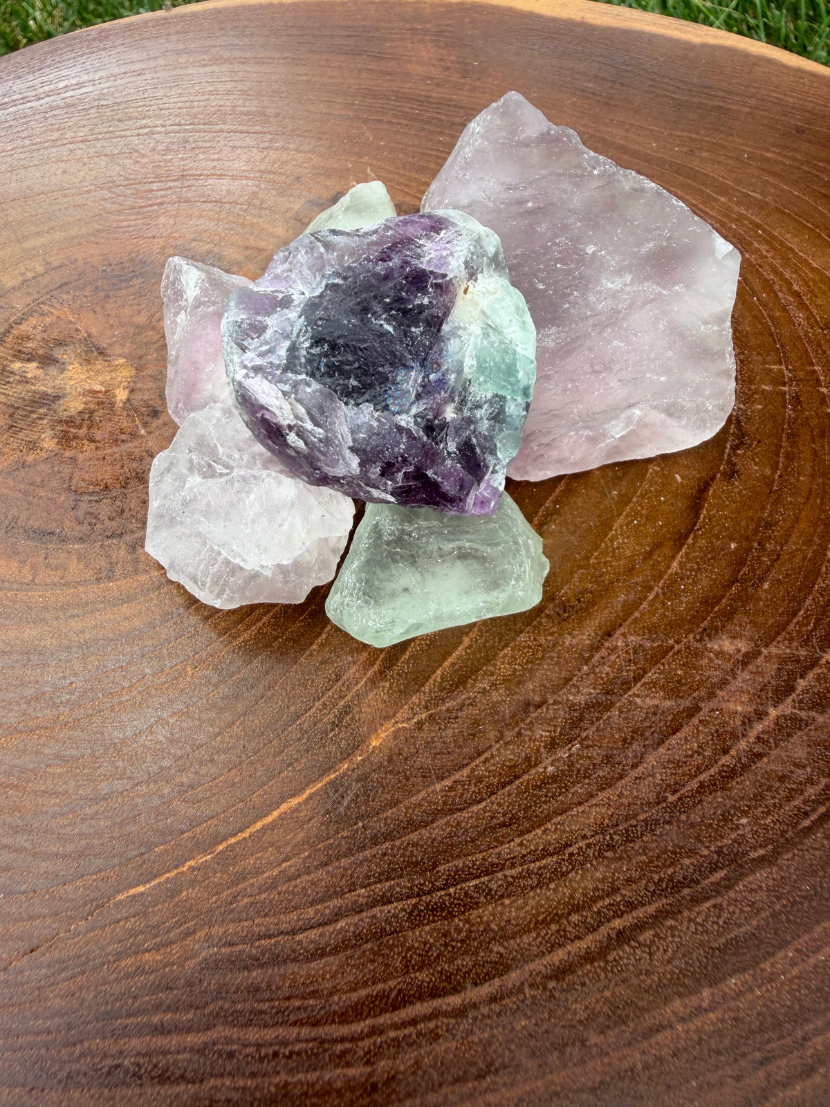 Rough Rainbow Fluorite Crystals