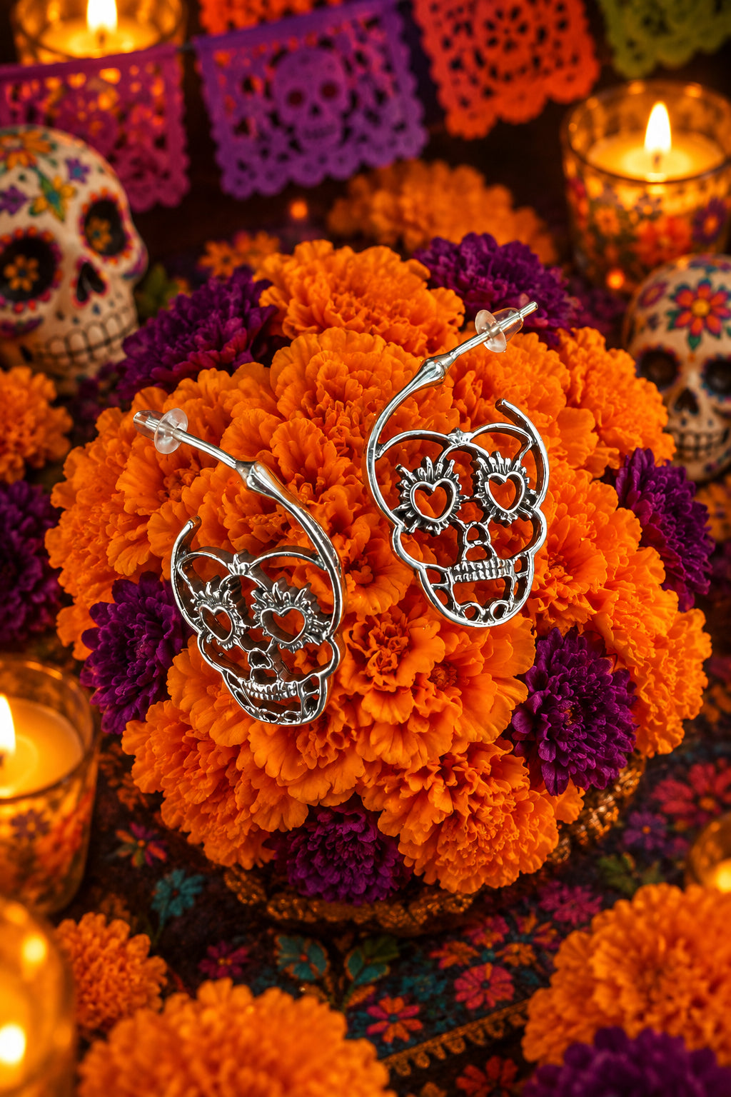 Skull Cutout Earrings