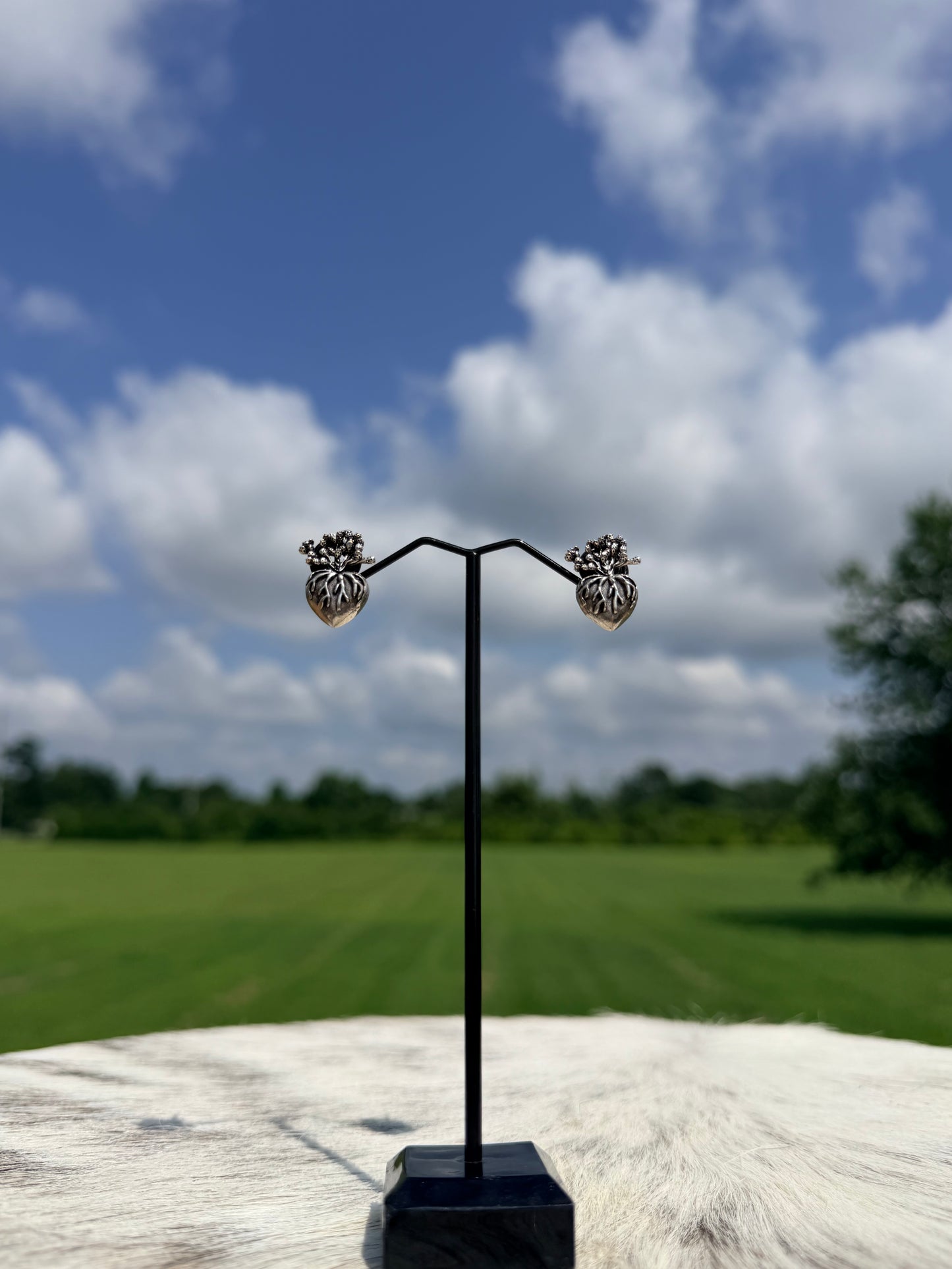 Cactus Heart Earrings