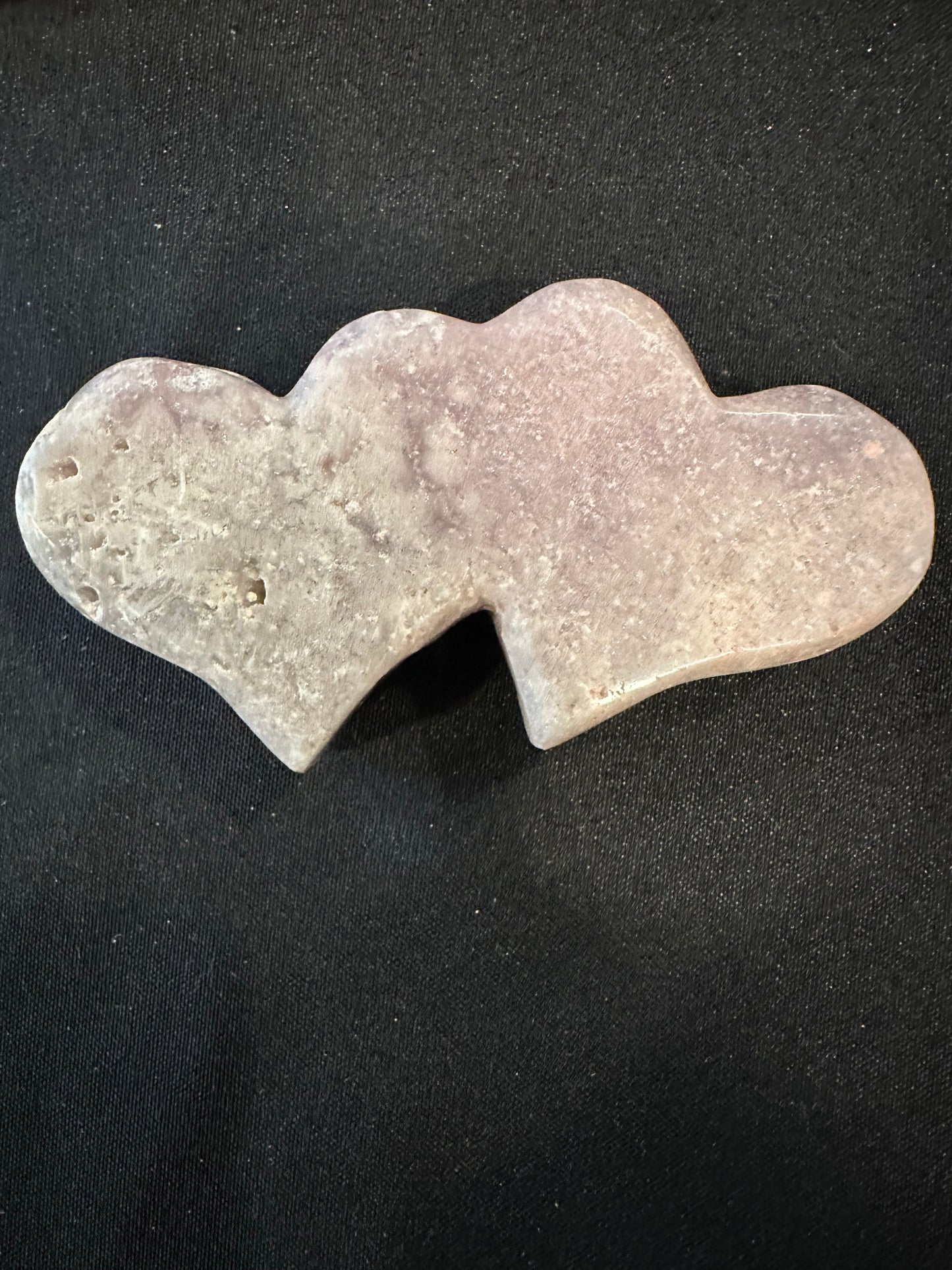Pink Amethys Double Heart