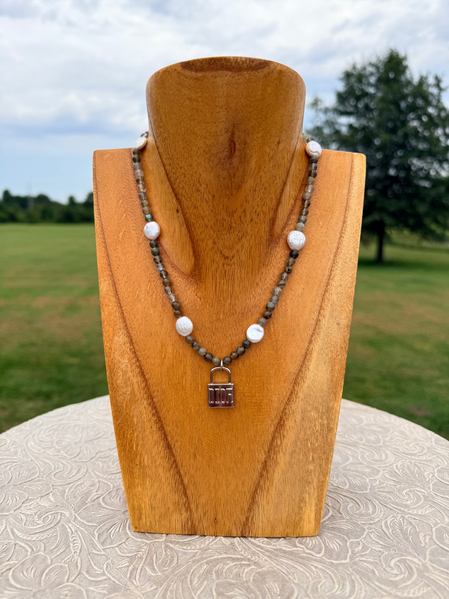 Designer Inspired Lock Necklace