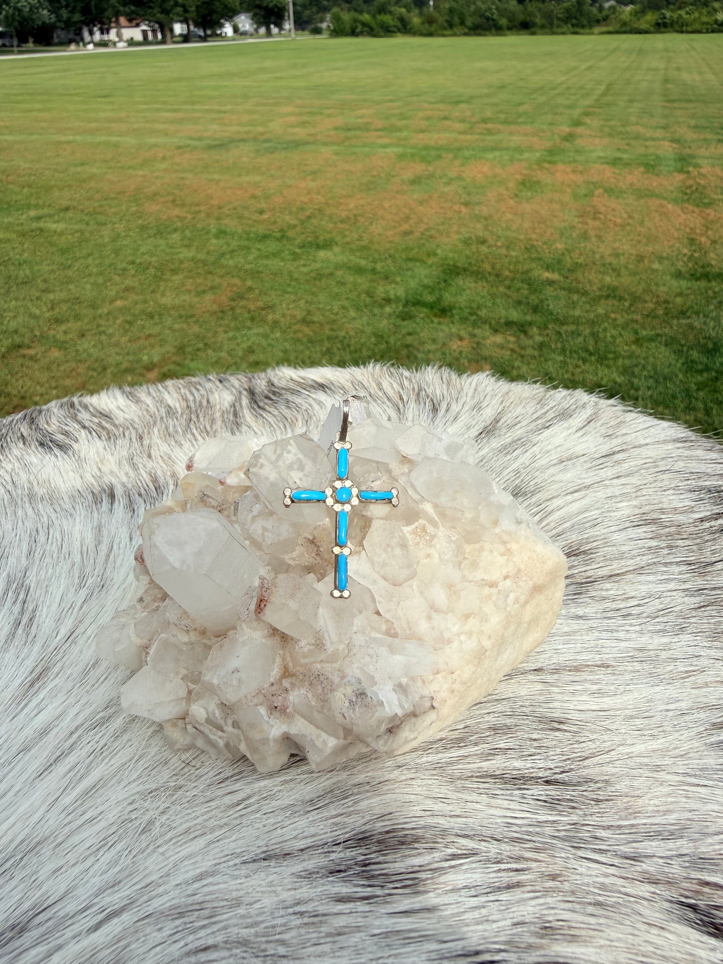 Turquoise Cross Pendant