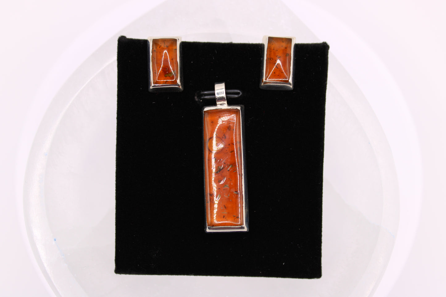 Amber Earrings & Pendant