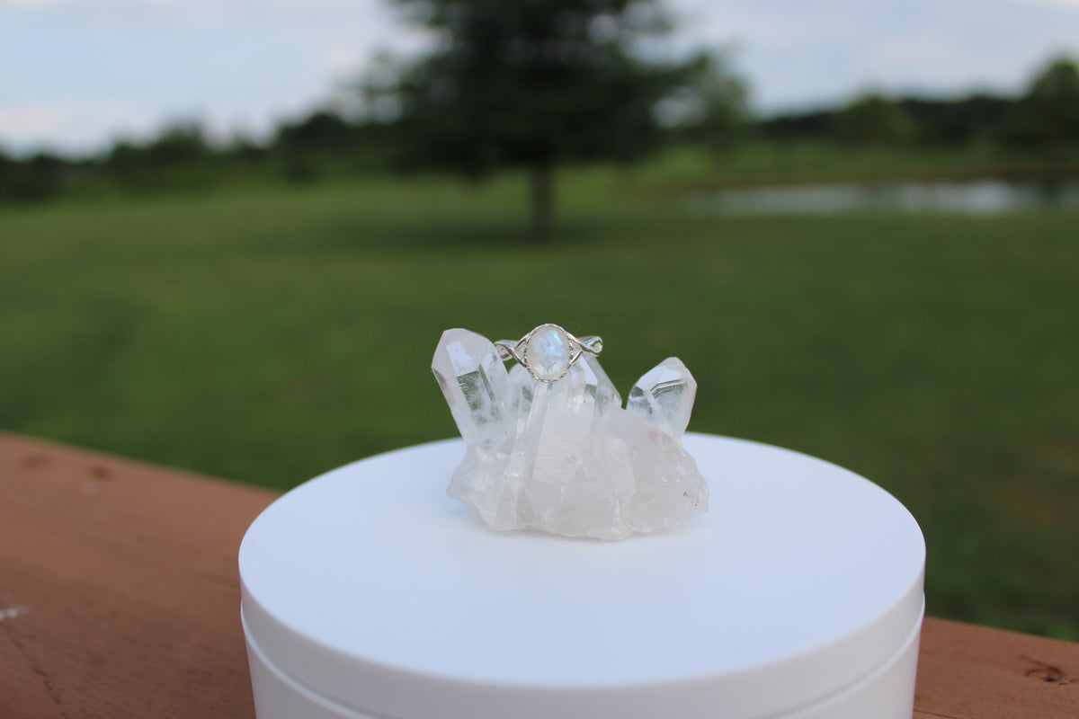 Faceted Moonstone Ring