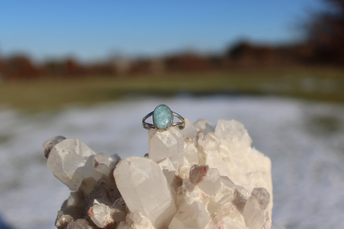 Aquamarine Oval Ring