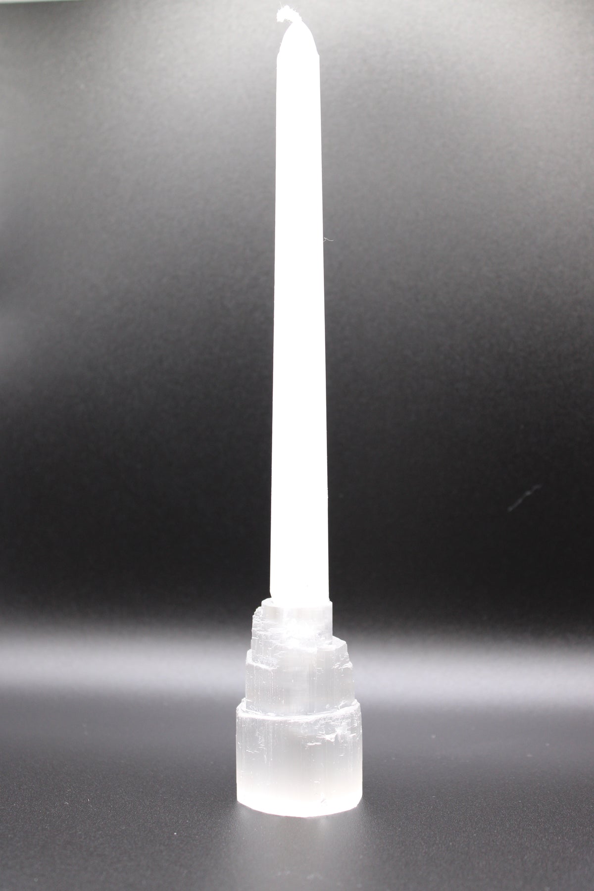 Selenite Iceberg Candle Holder