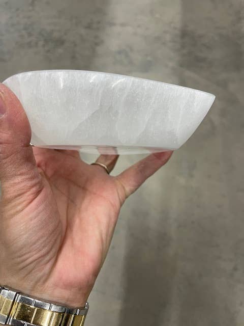 14cm Selenite Heart Bowl