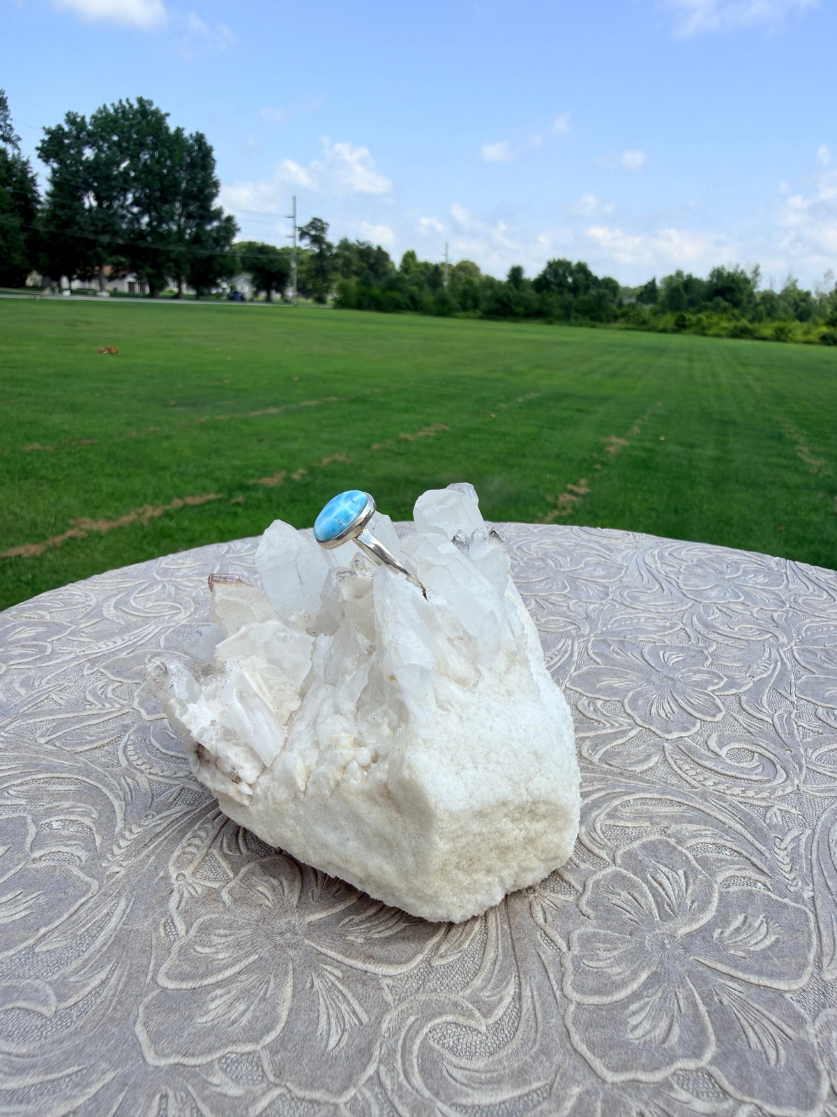 Oval Larimar Ring