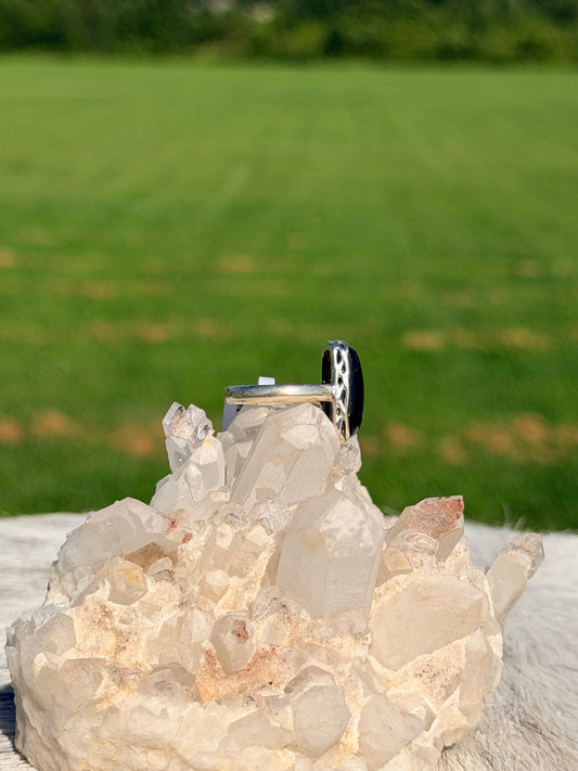 Square Obsidian Ring