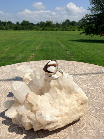Triangular Botswana Agate Ring