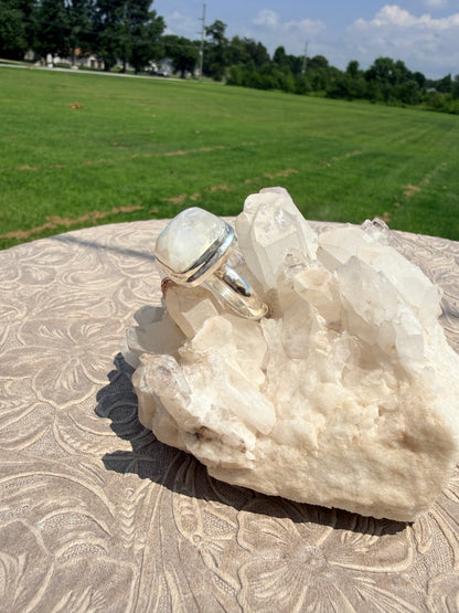 Square Moonstone Ring