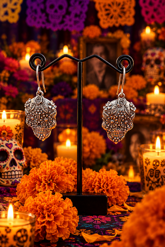 Sugar Skull Dangle Earrings