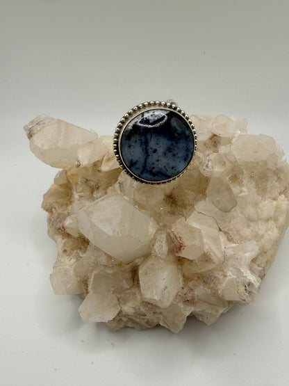 Circular Dentritic Agate Ring