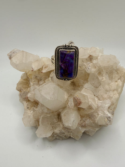 Rectangle Purple Mohave Ring