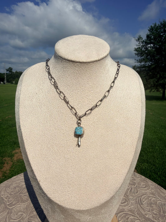 G. Rios Blossom Paperclip Necklace