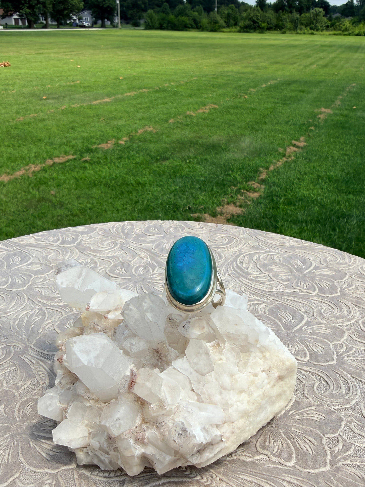 Oval Chrysocolla Ring