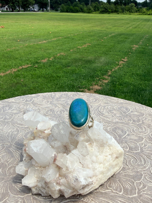 Oval Chrysocolla Ring