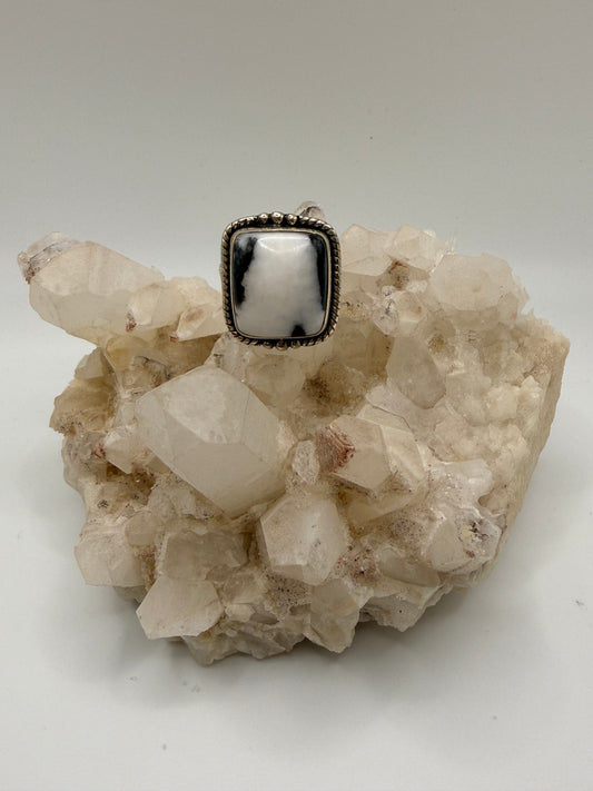 Square Zebra Jasper Ring