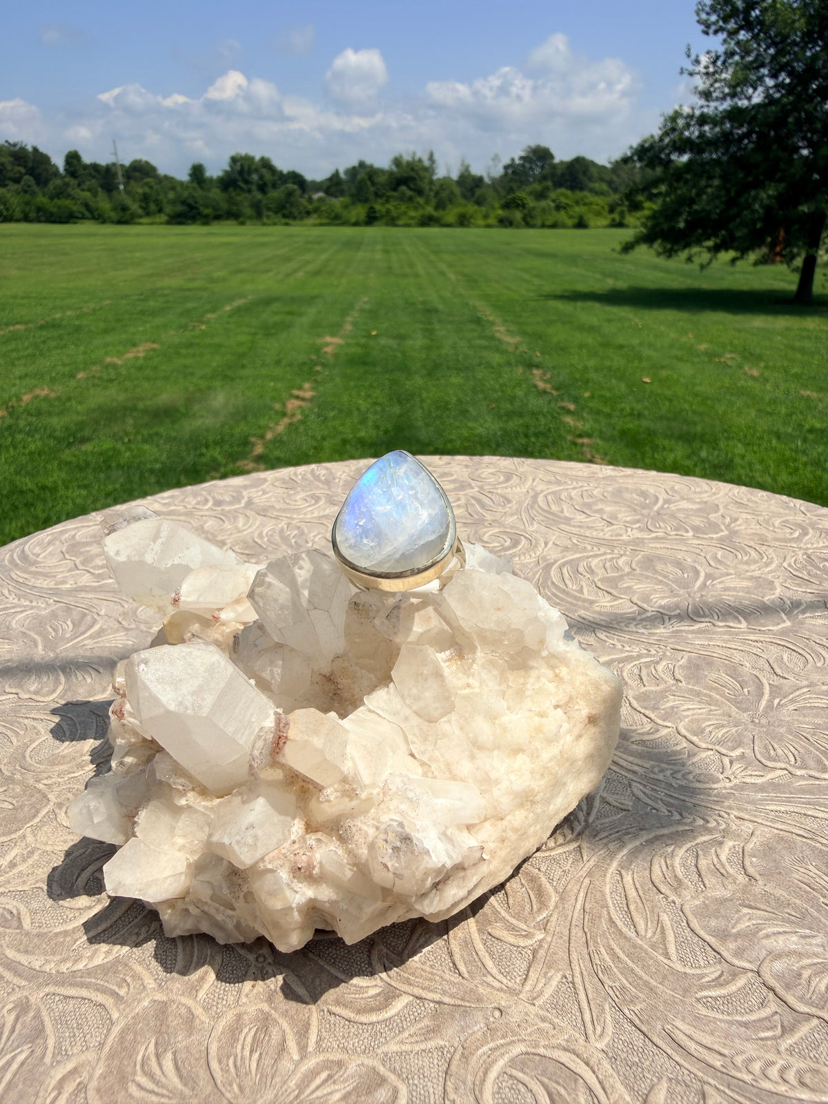 Pear Shape Moonstone Ring