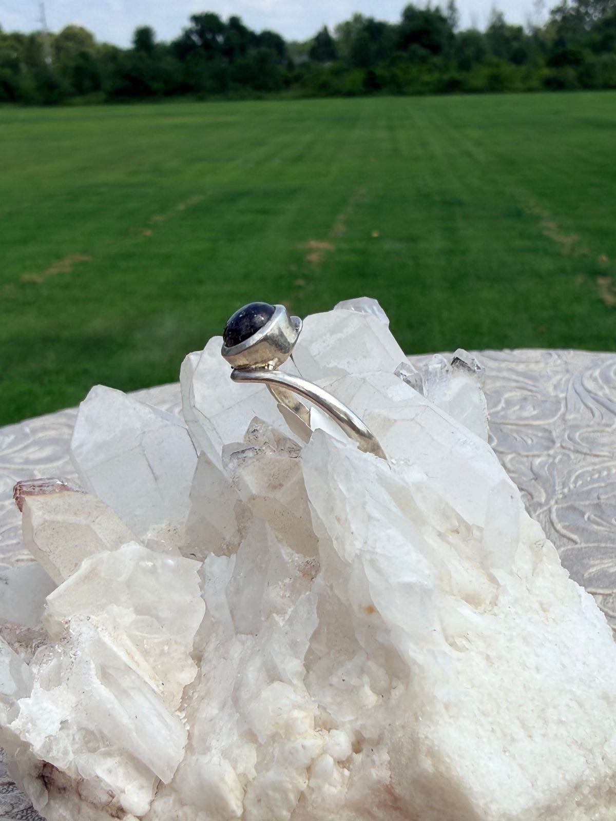 Circle Rutilated Quartz Ring