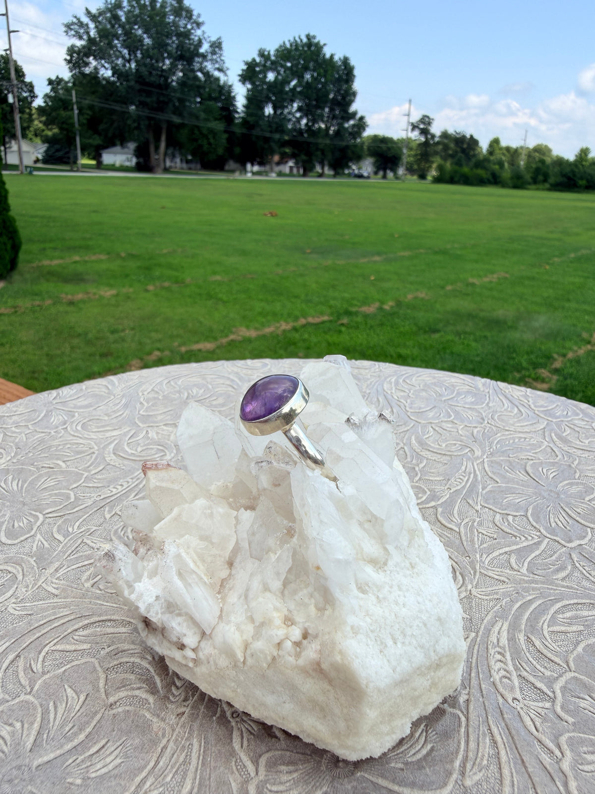 Round Amethyst Ring