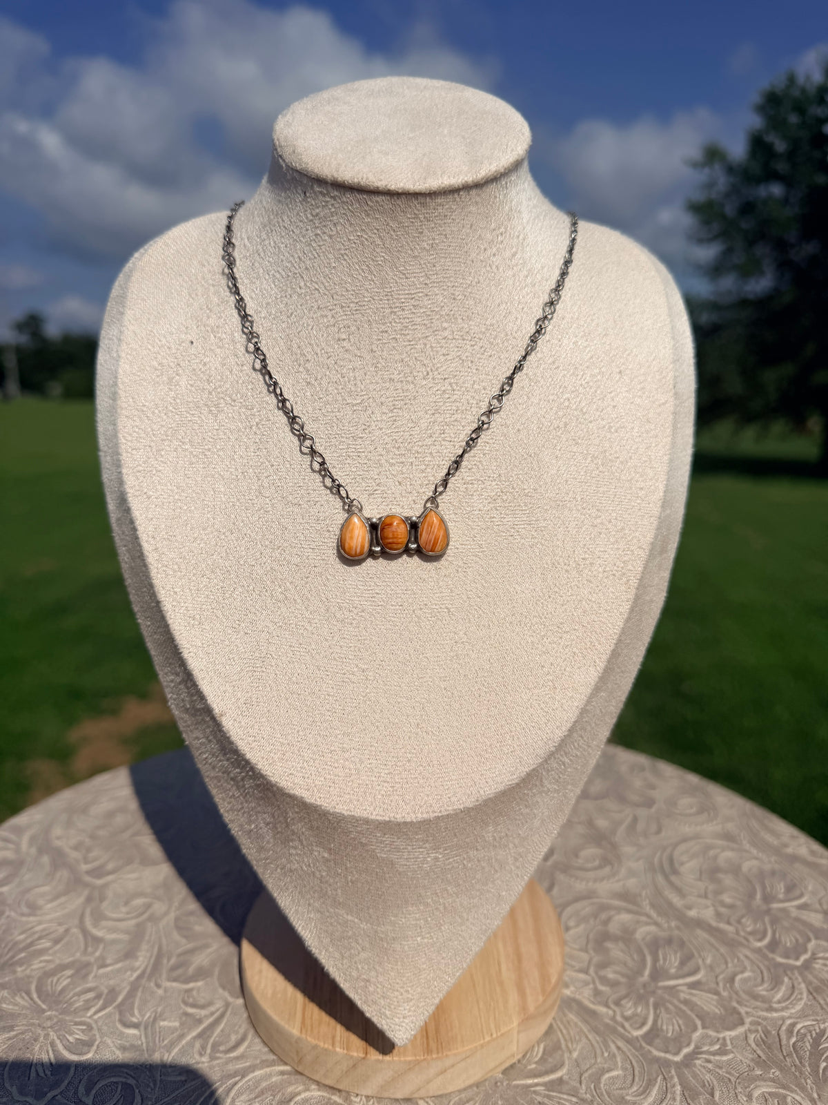 J. Tso Triple Spiny Bar Necklace