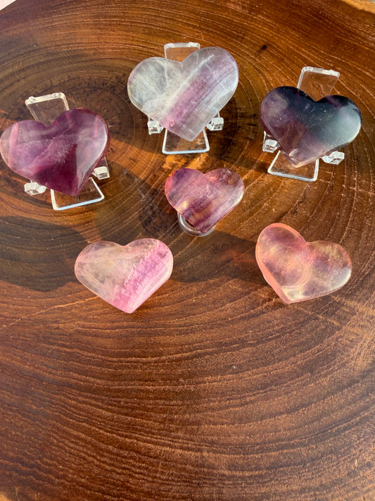 Fluorite Heart Crystals