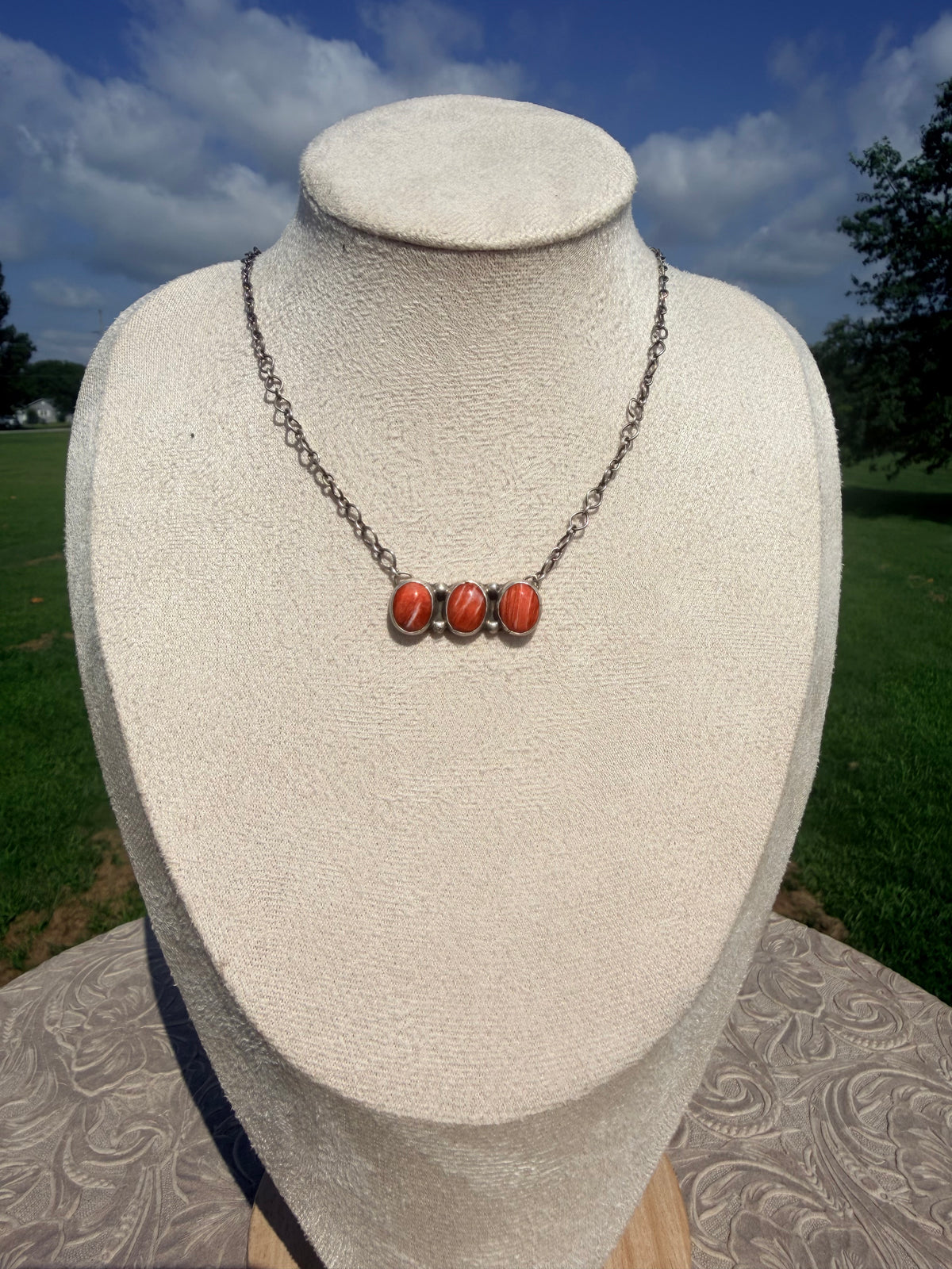 J. Tso Triple Spiny Bar Necklace