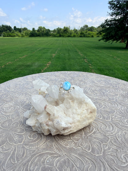 Oval Larimar Ring