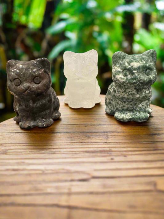 Crystal Cat Carvings