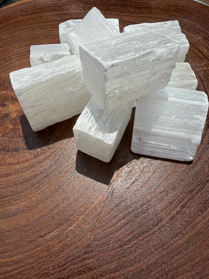 Rough Selenite Rectangle Cubes