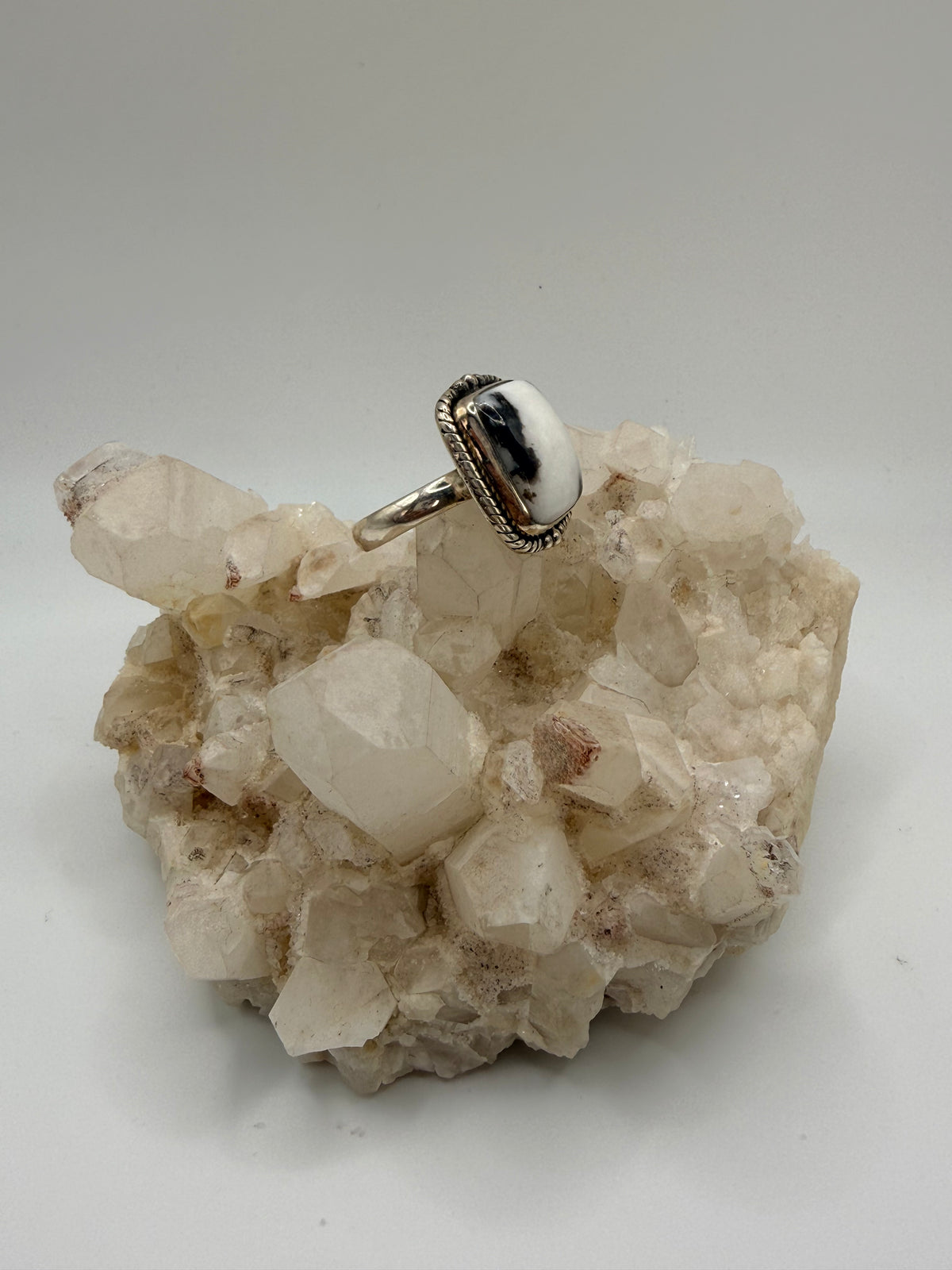 Square Zebra Jasper Ring
