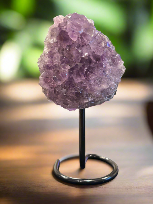 Amethyst Druzy on Metal Stand