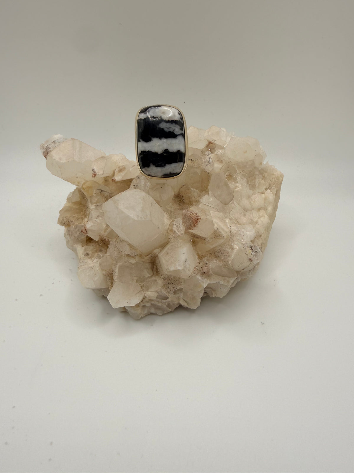 Rectangular Zebra Jasper Ring