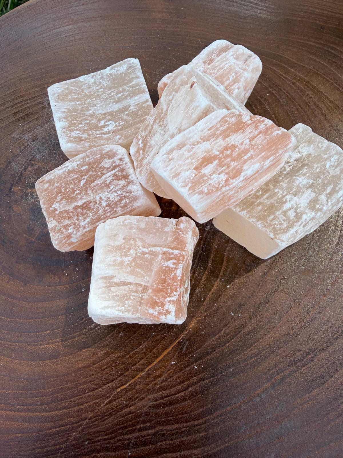 Rough Orange Selenite Cubes