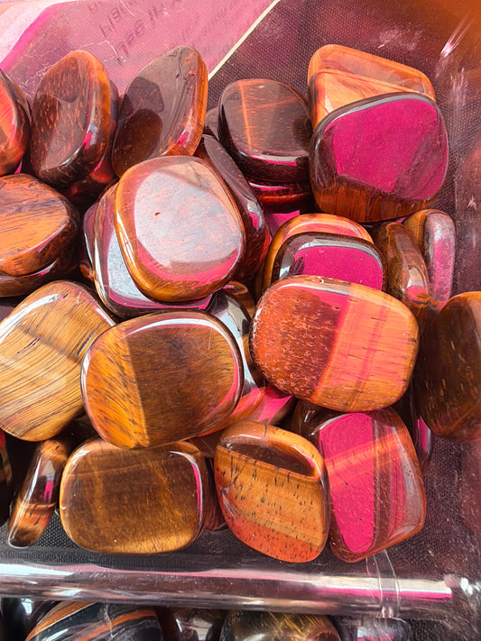 Tumbled Tiger’s Eye Flat Stone