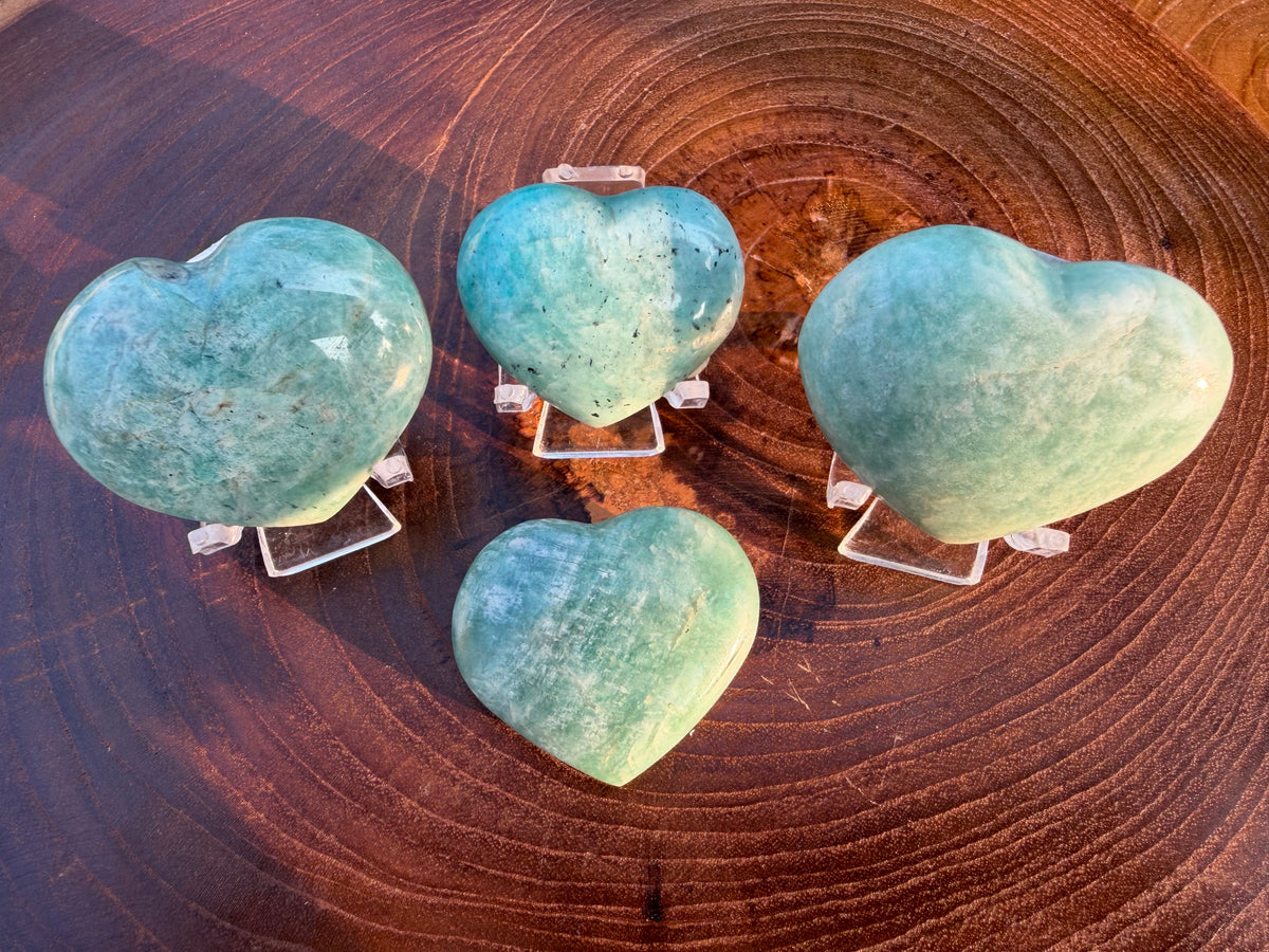 Amazonite Hearts