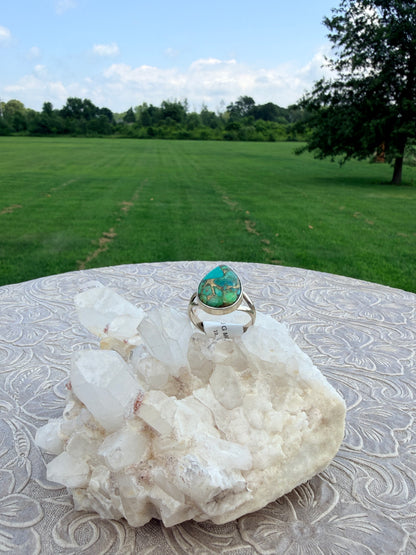 Teardrop Green Mohave Ring