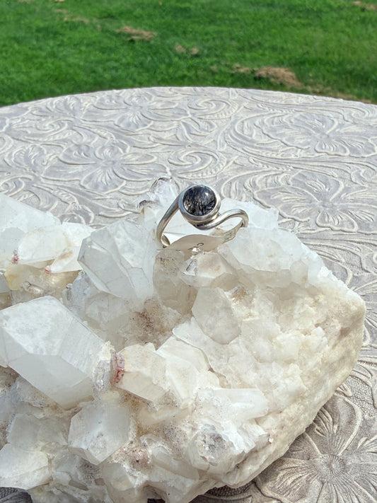 Circle Rutilated Quartz Ring