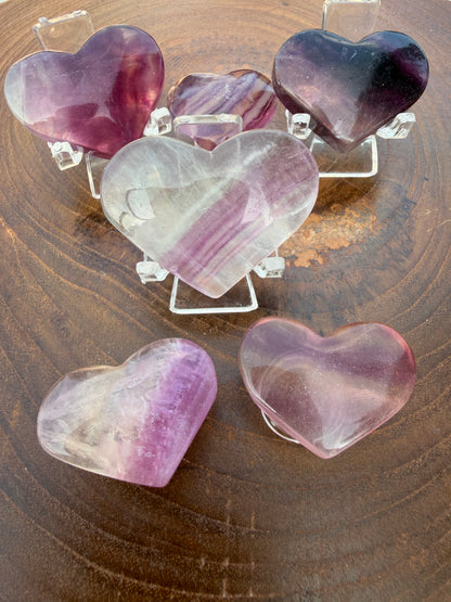 Fluorite Heart Crystals