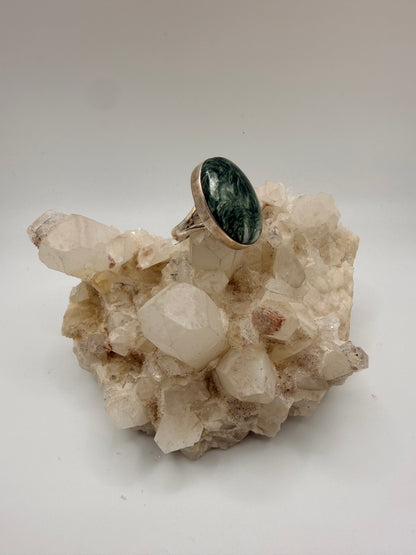 Oval Seraphinite Ring