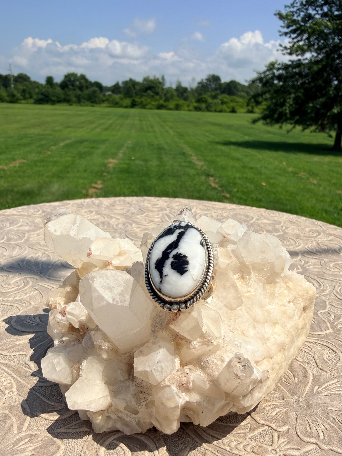 Oval Zebra Jasper Ring