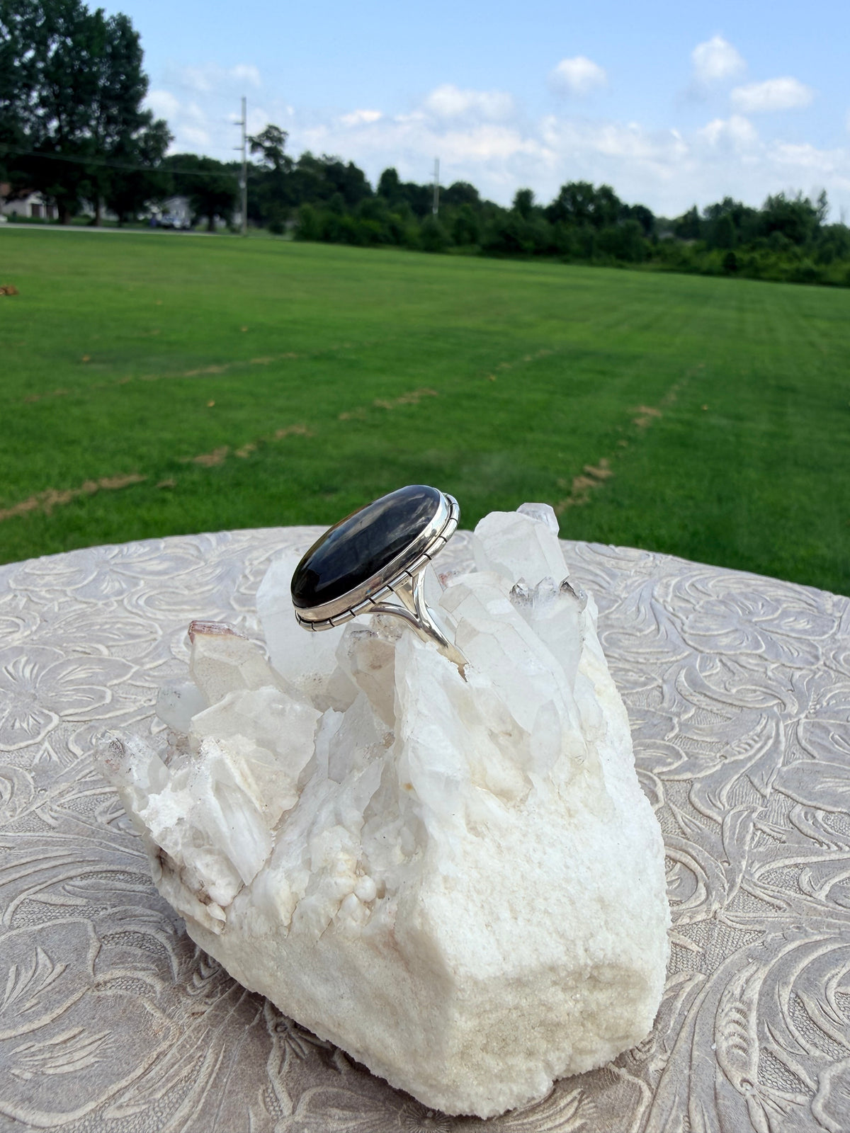 Oval Labradorite Ring