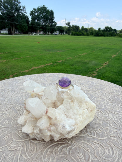 Round Amethyst Ring