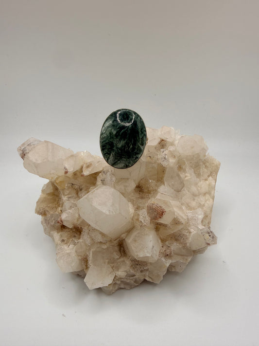 Oval Seraphinite Ring