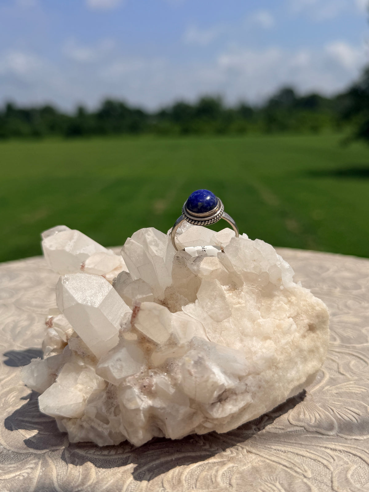 Circle Lapis Lazuli Ring