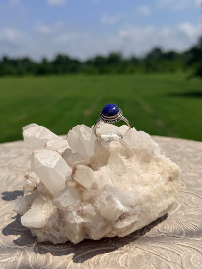 Circle Lapis Lazuli Ring