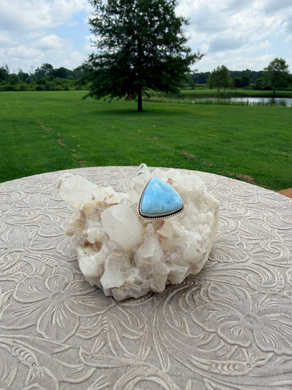 Traingle Larimar Ring