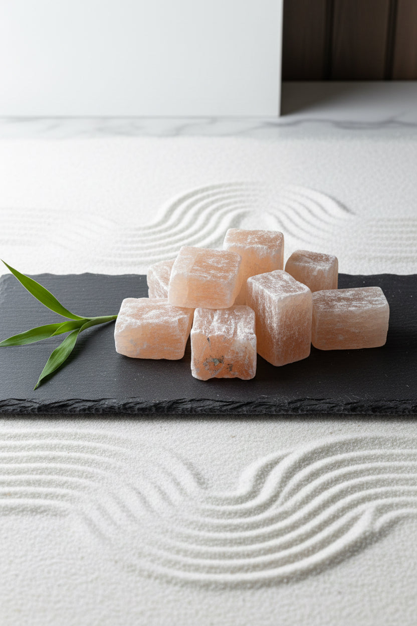Rough Orange Selenite Cubes